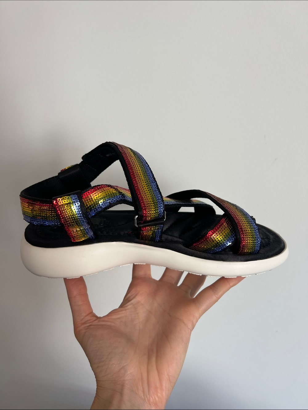 Marc Jacobs comet sport sandal colorful rainbow sequin adjustable straps 37 - Picture 10 of 14